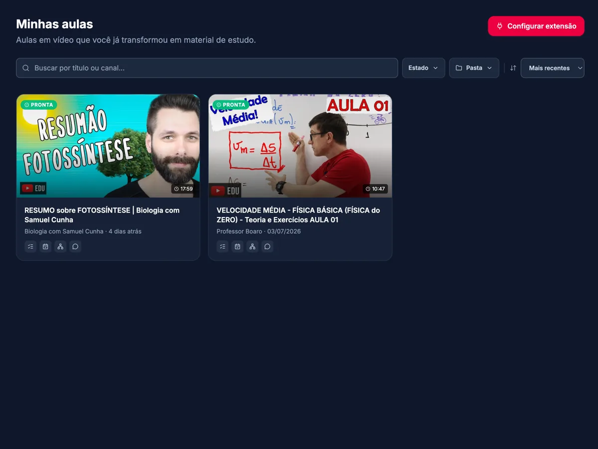 VideoLab turns YouTube lessons into a quiz, study plan and mind map.